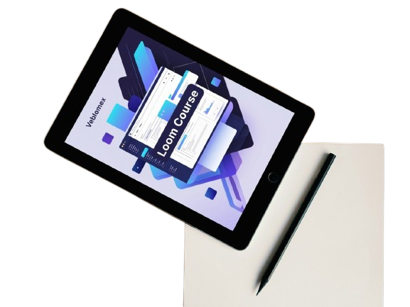 Tablet with a screen displaying a software interface and a stylus on a white surface